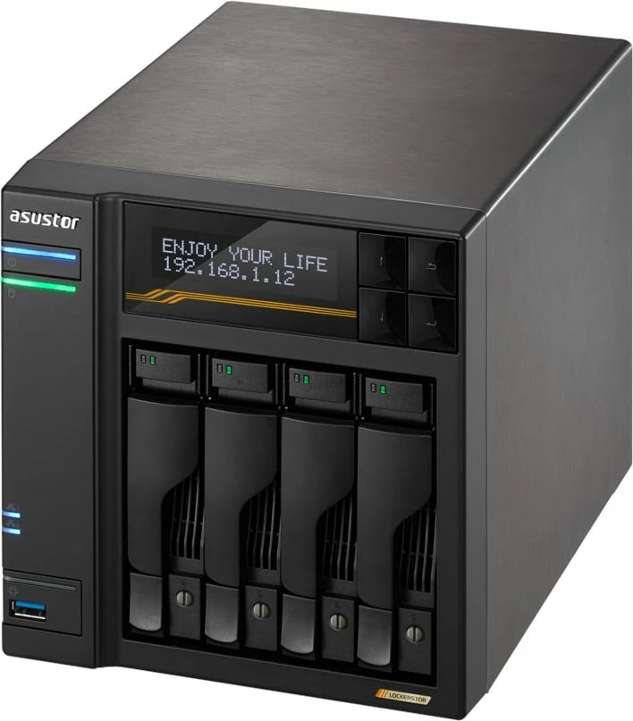 NAS ASUSTOR AS6804T, 16 GB RAM, 4-slota, Zezë