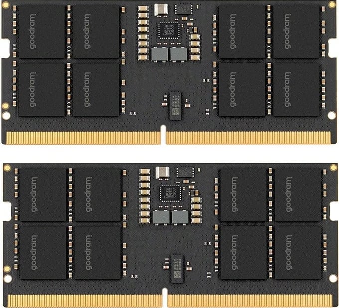 RAM Memorje SODIMM për laptop, GOODRAM, GR00C5-64L52S/32GDC, DDR5 6400 MHz CL52 32GB, set 2x16GB