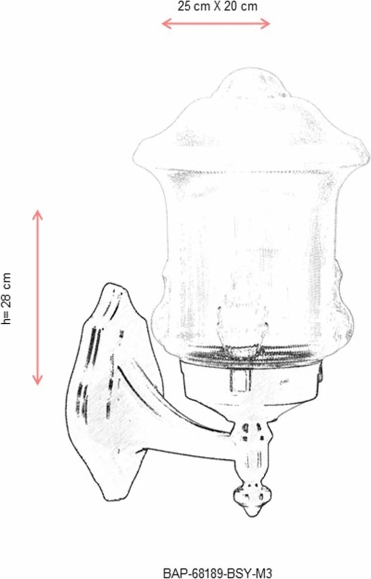 Llambë muri për jashtë, Opviq, BAP-68189-BSY-M3
