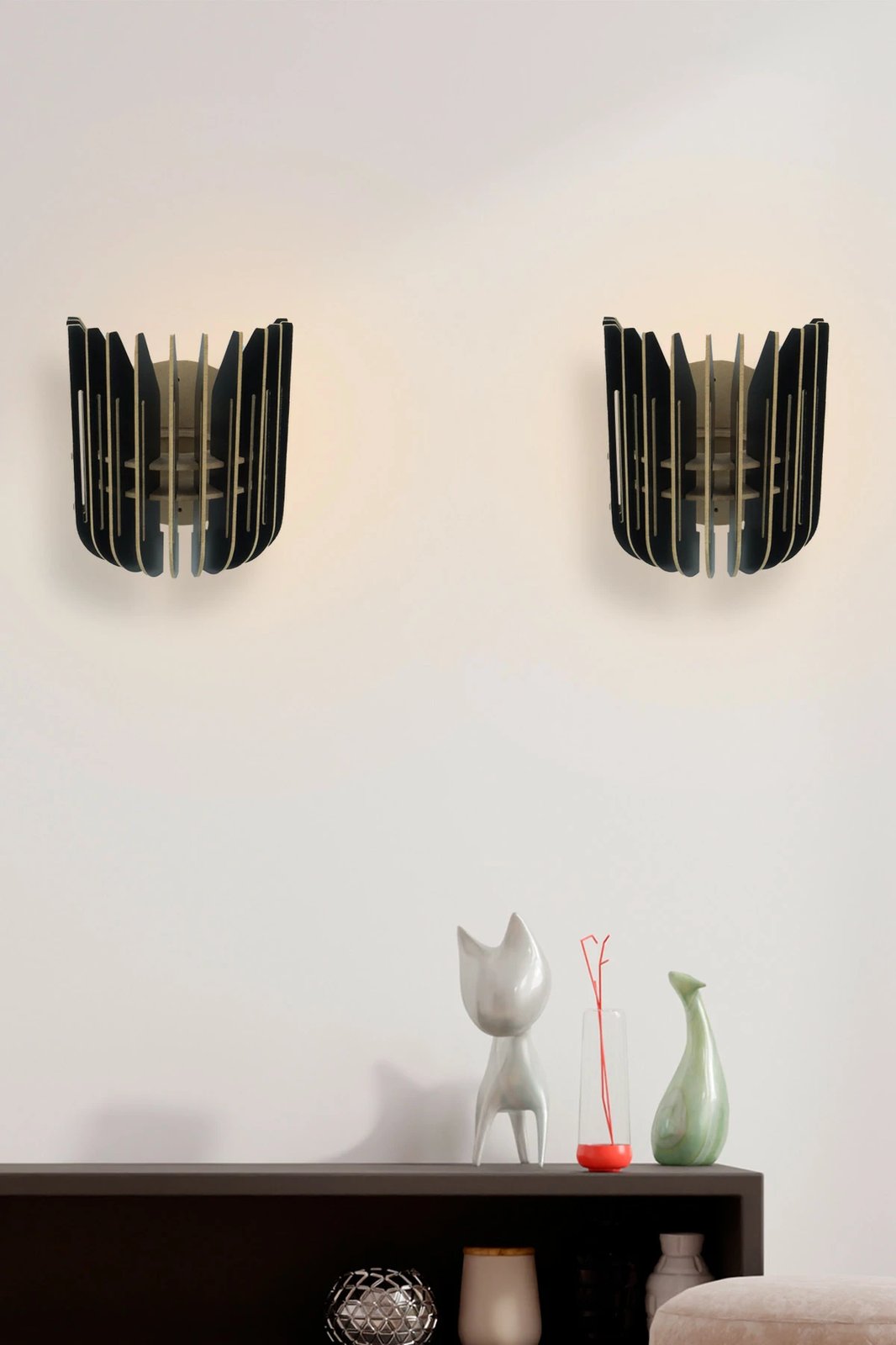 Llambë muri Opviq, 210-LS2, set prej 2 copash, ngjyrë e zezë