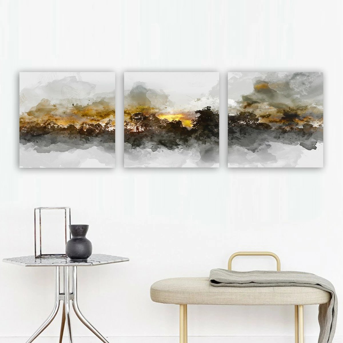 Pikturë dekorative në kanavacë (3 copë), Wallity, PRC2563384080