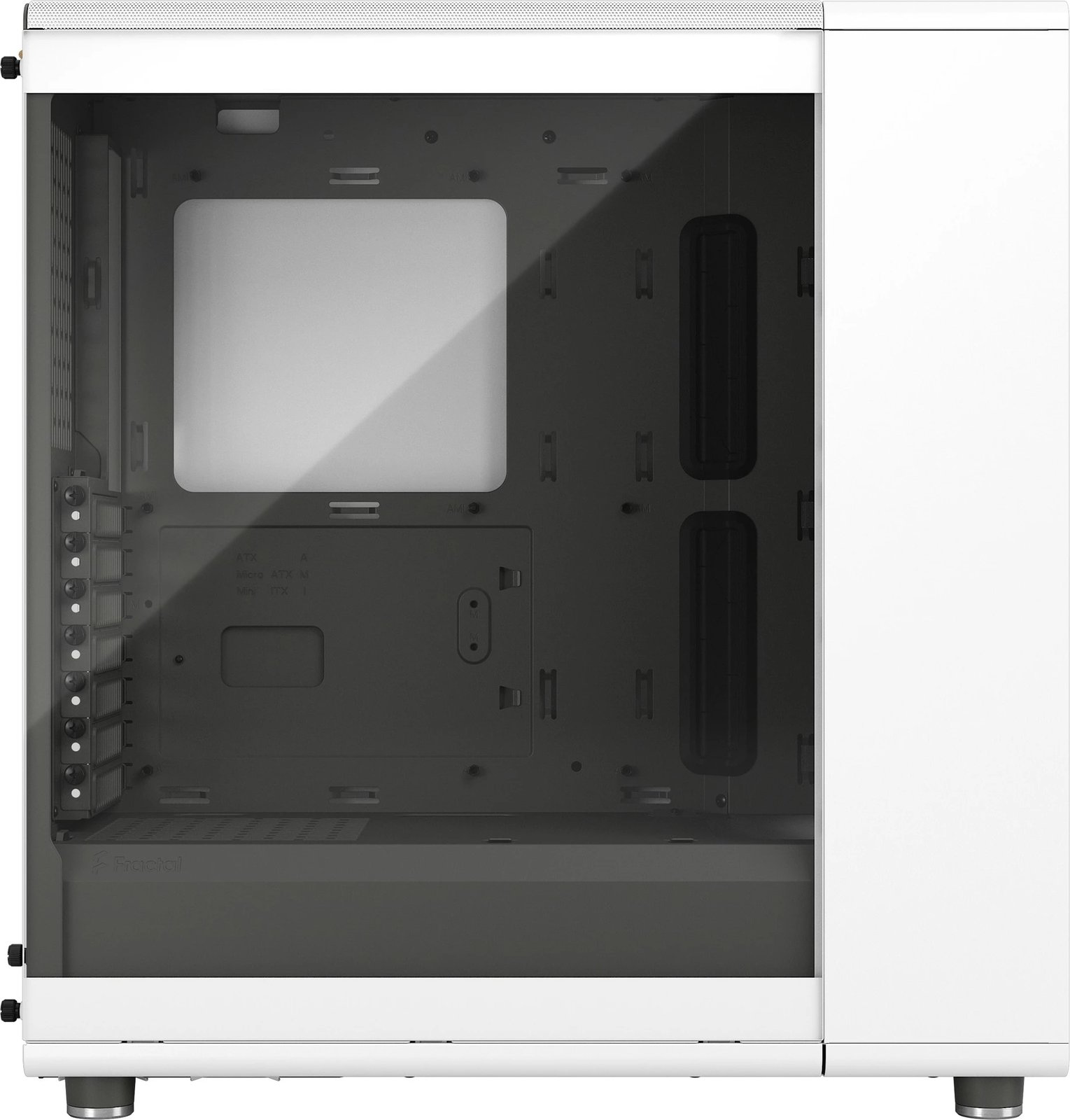 Kasë Fractal Design North Chalk White, Midi Tower, xham i kalitur Kasë Fractal Design North Chalk White, Midi Tower, xham i kalitur