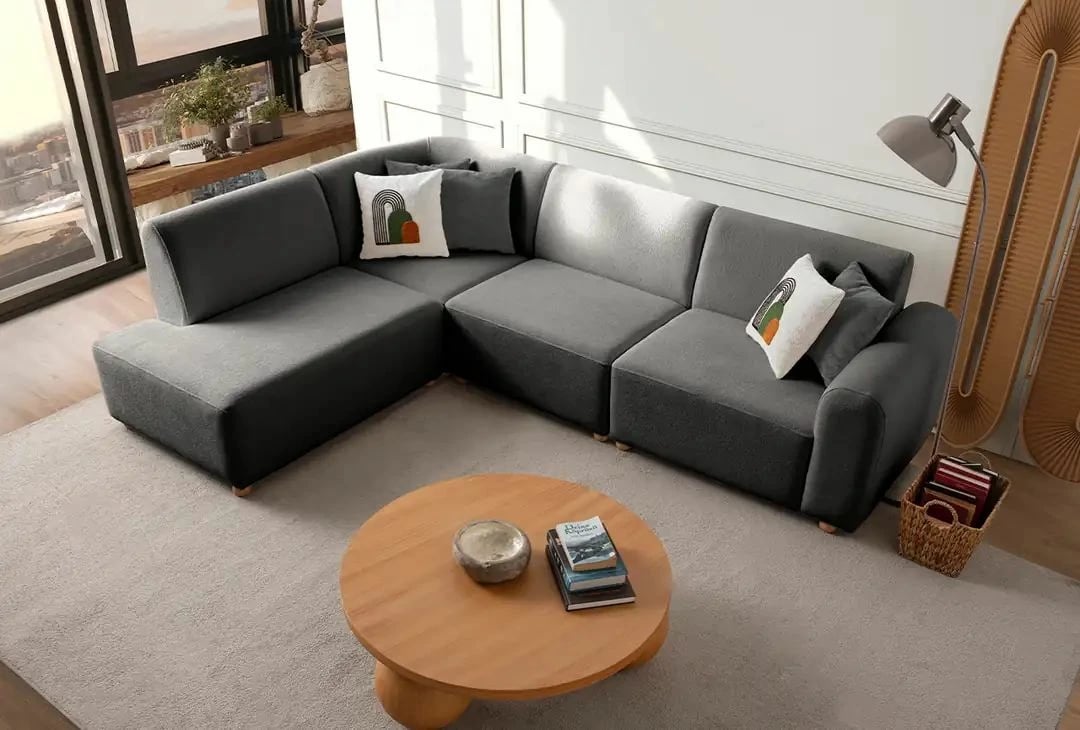Këndare S-Loft majtas, ngjyrë antracit, Atelier del Sofa