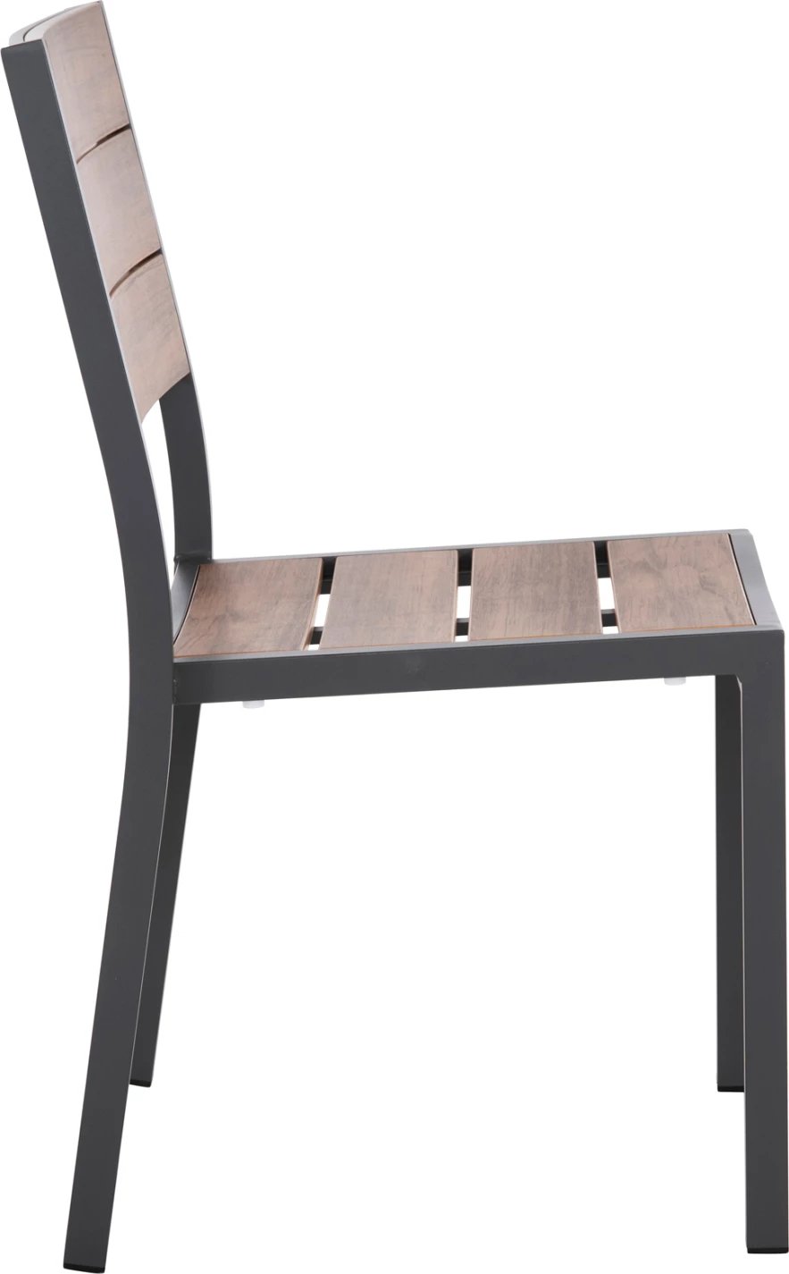 Karrige alumini SAGA FH6063.02 gri e errët me polywood 46x52x86H cm