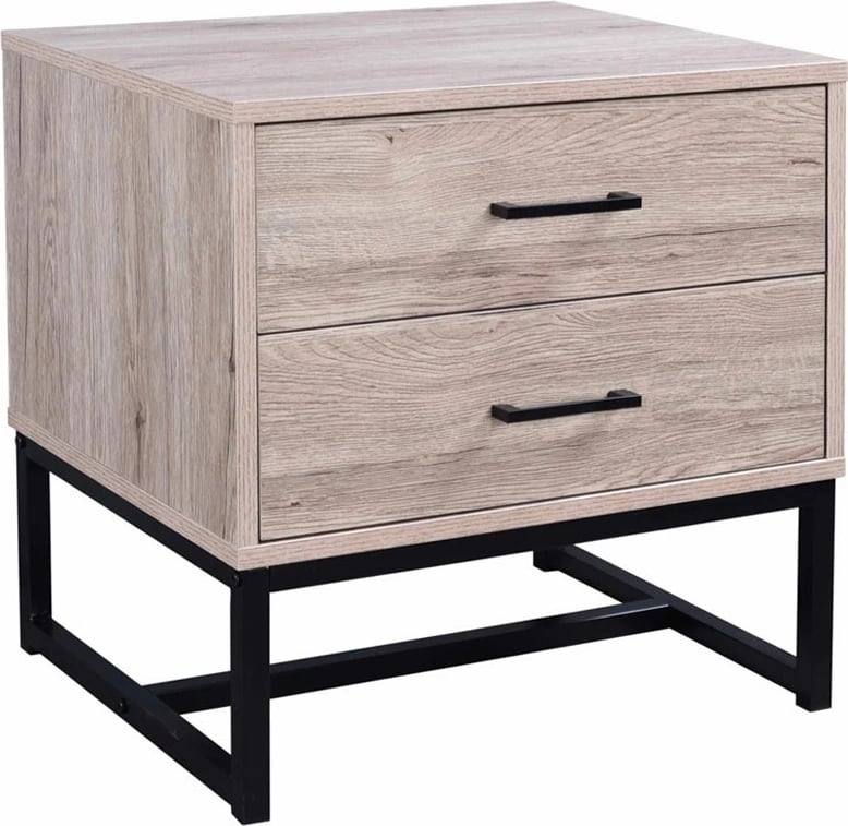 Komodinë NATURE, ngjyrë lisi, 50x40x50cm