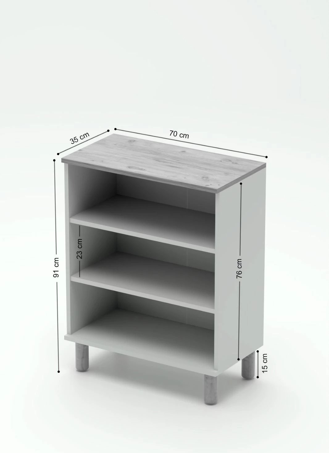 Dollap multifunksional Skye Decor, Toriva A, ngjyrë Atlantic Pine dhe e bardhë