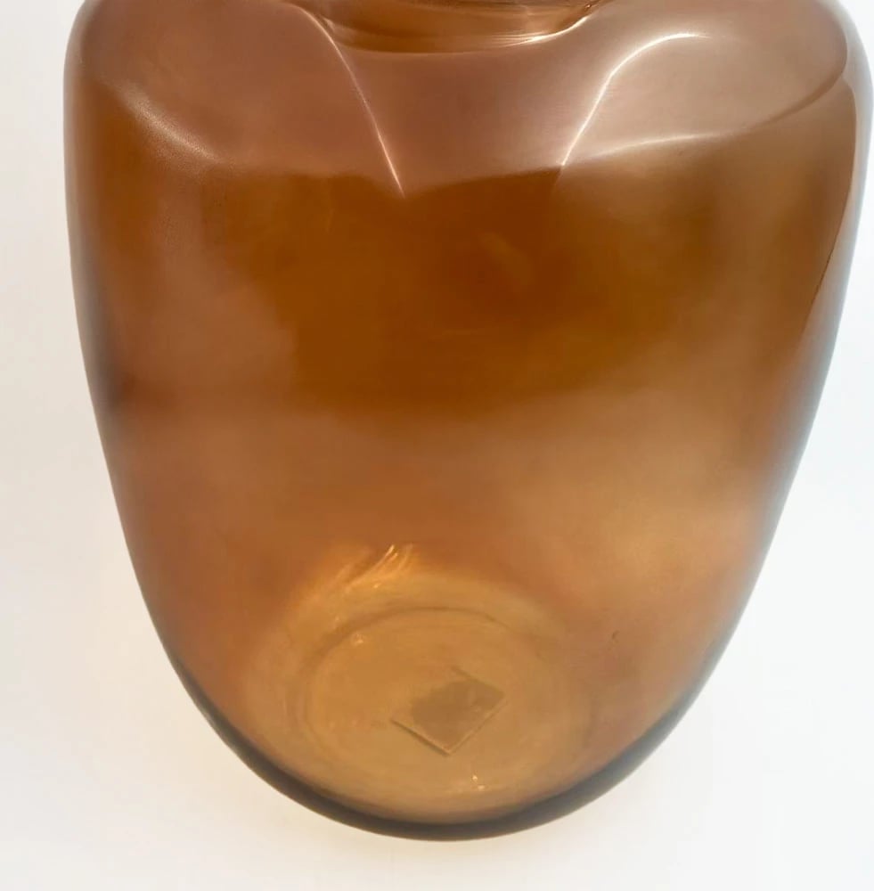 Vazo qelqi VIDRIO, ngjyrë karamel, 25x25x38cm