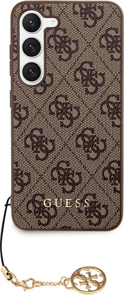 Mbështjellës Guess GUHCS23SGF4GBR 4G Charms për Samsung Galaxy S23, kafe