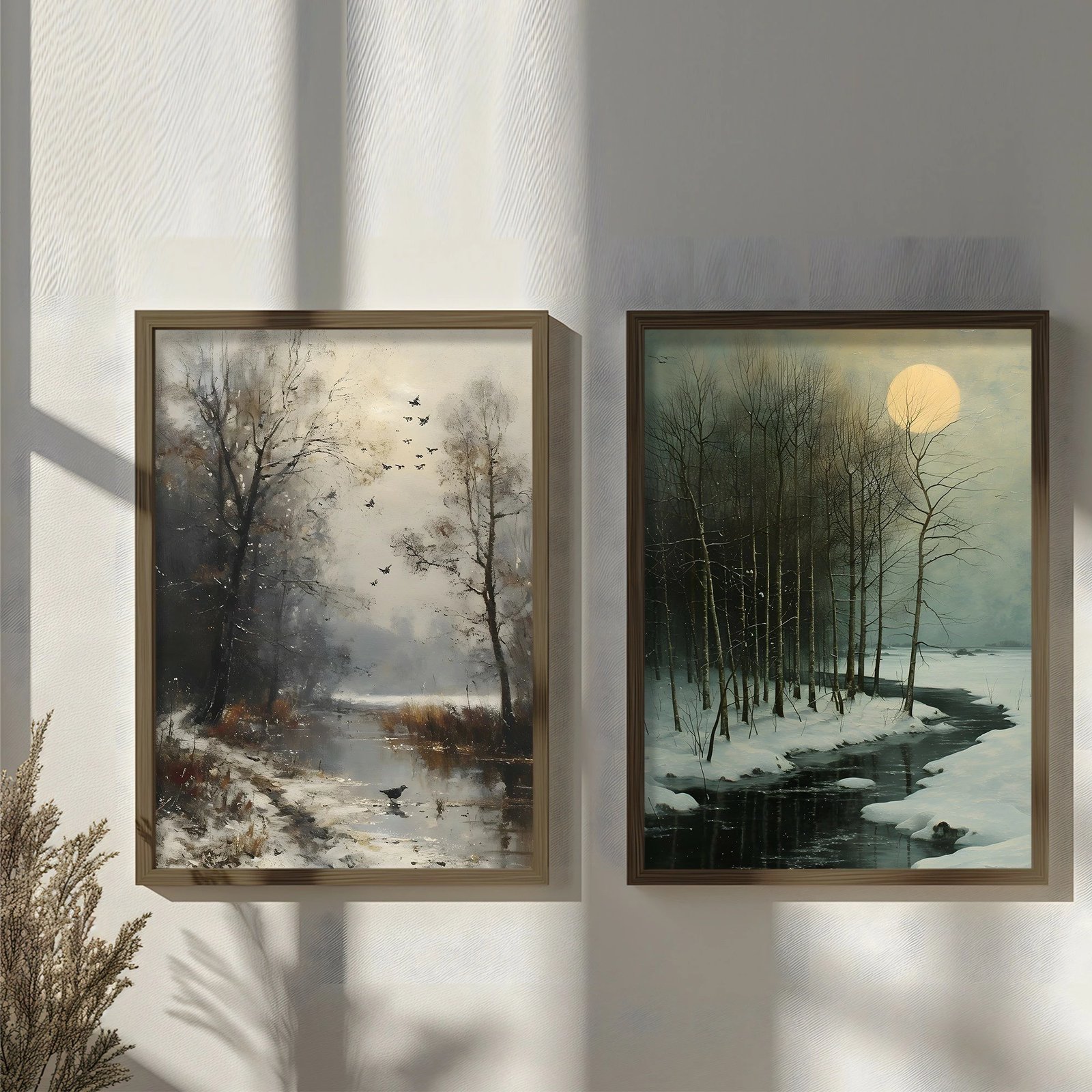 Set pikturash dekorative me kornizë MDF, shumëngjyrëshe, Wallity, 2 copë, AI133