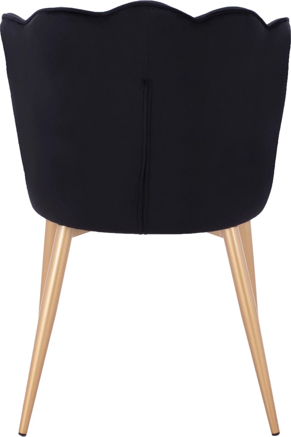 Karrige FH8737.04 kadife e zezë me kornizë metalike të artë 48x48x85 cm., set prej 2 copë