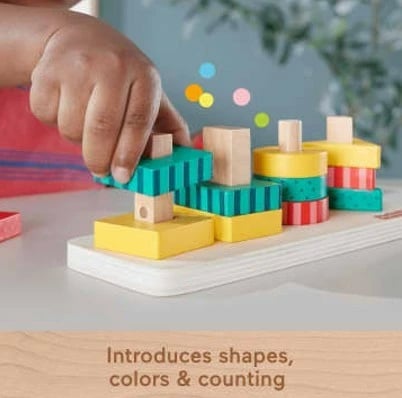 Lodër druri Fisher Price HXV05 sorter forma, për fëmijë, shumëngjyrëshe