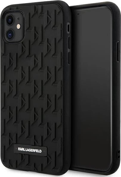Mbështjellës Karl Lagerfeld 3D Monogram për iPhone 11/XR 6.1", i zi