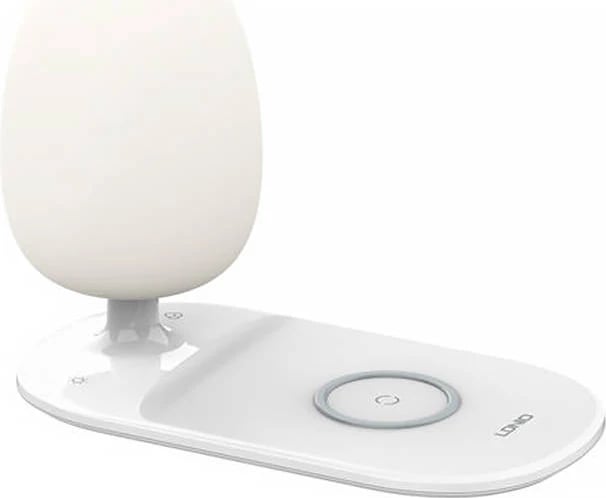Llambë nate me karikim wireless Qi LDNIO Y3, e bardhë
