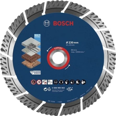 Disk prerës Bosch EXPERT Multi Material 230mm, diamanti