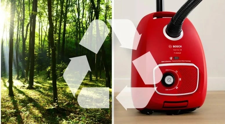 Fshesë me korrent me qese, Bosch BGB41PET1 ProAnimal, 700 W, kapacitet 4 L, filtër HEPA, rreze 11 m, e kuqe/zezë