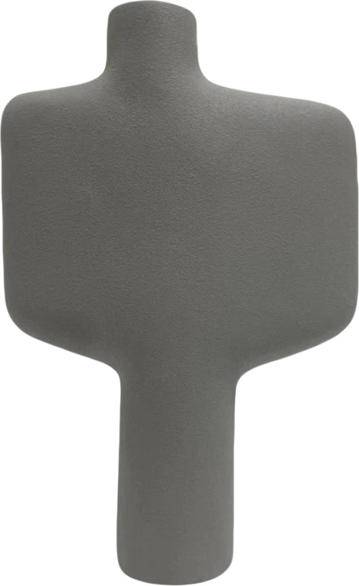 Dekor tavoline prej qeramike, seri ARKEN, FH4622.03, gri mat, 22x8x34.5 cm