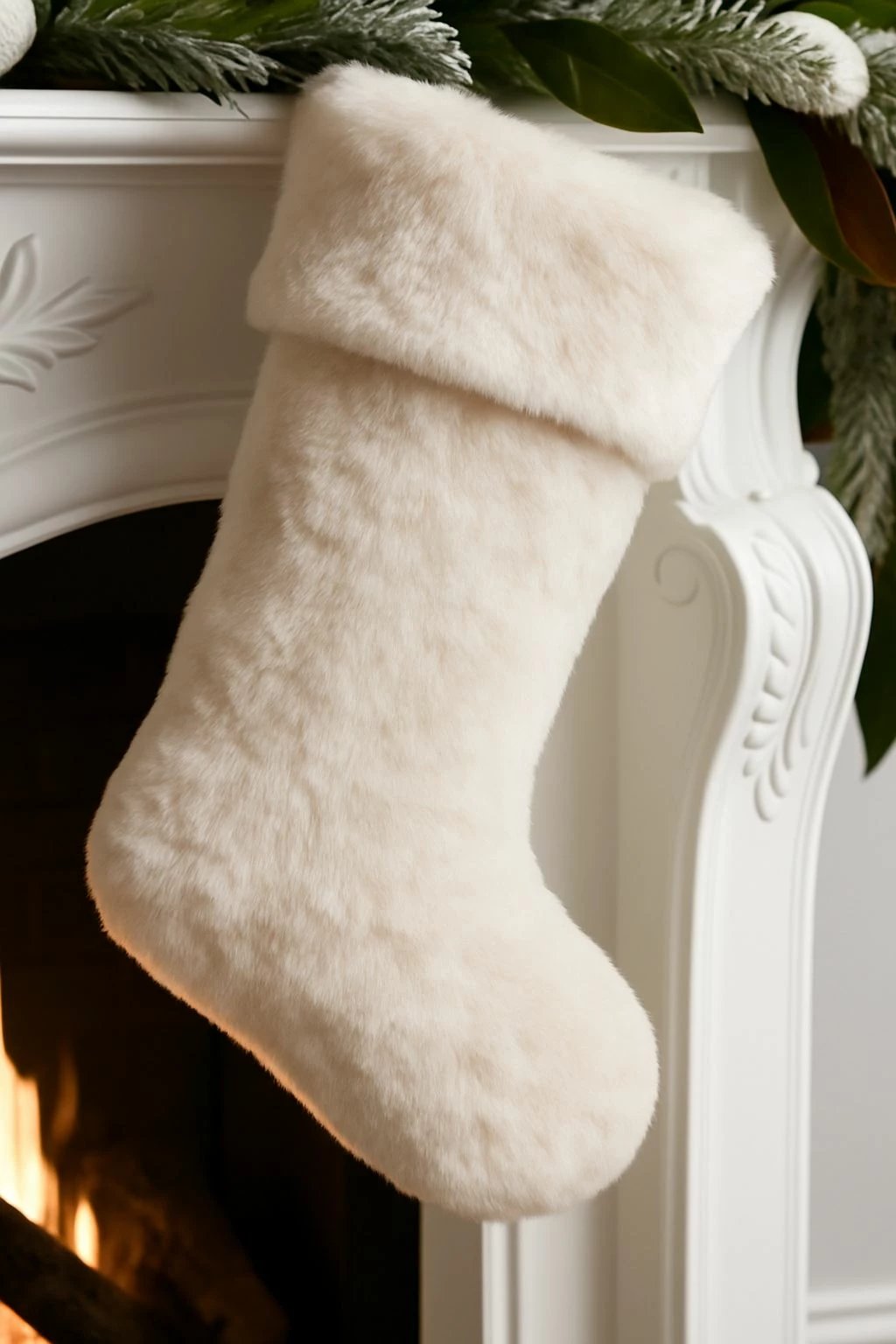 Çorape Krishtlindjesh Evila Originals, pelush e bardhë
