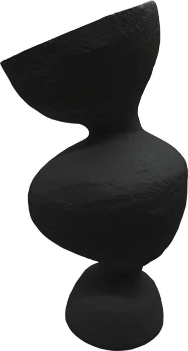 Vazo Allonisos, polirezine, ngjyrë e zezë, 22x17x40 cm Vazo Allonisos, polirezine, ngjyrë e zezë, 22x17x40 cm