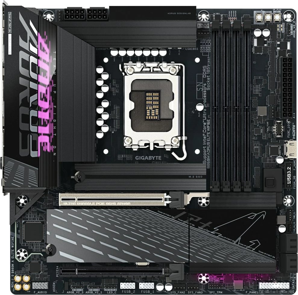 Pllakë amë Gigabyte, B860M AORUS ELITE WIFI6E, Intel Core Ultra Series, 12+1+2+1 Phases VRM, WiFi 6E