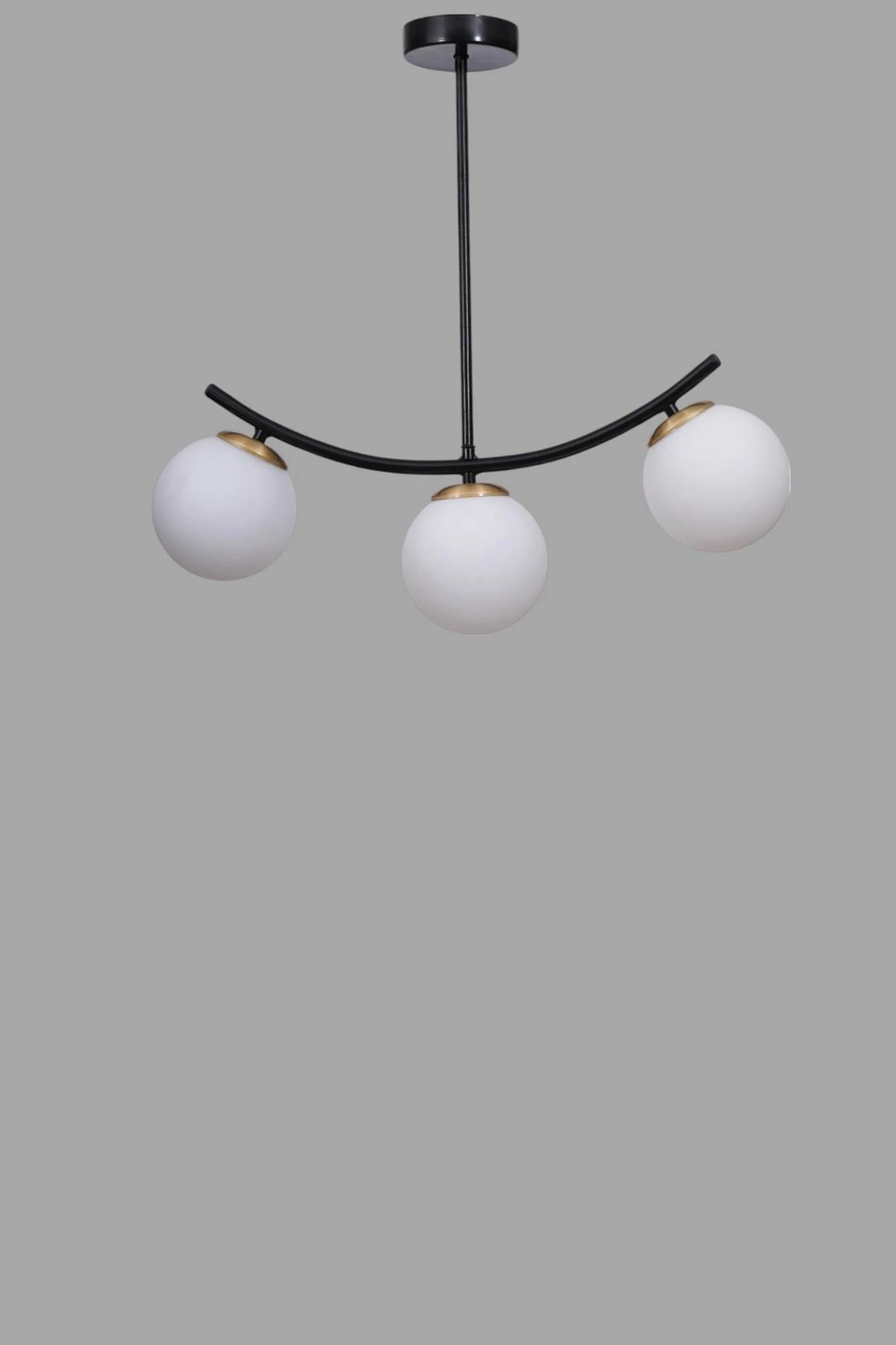 Llambadar Opviq, 9010-6, metal e xham, e bardhë dhe e zezë