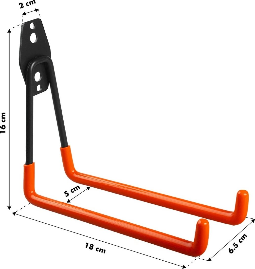 Mbajtëse muri Maclean MC-444, çelik, 25 kg, zezë/portokalli