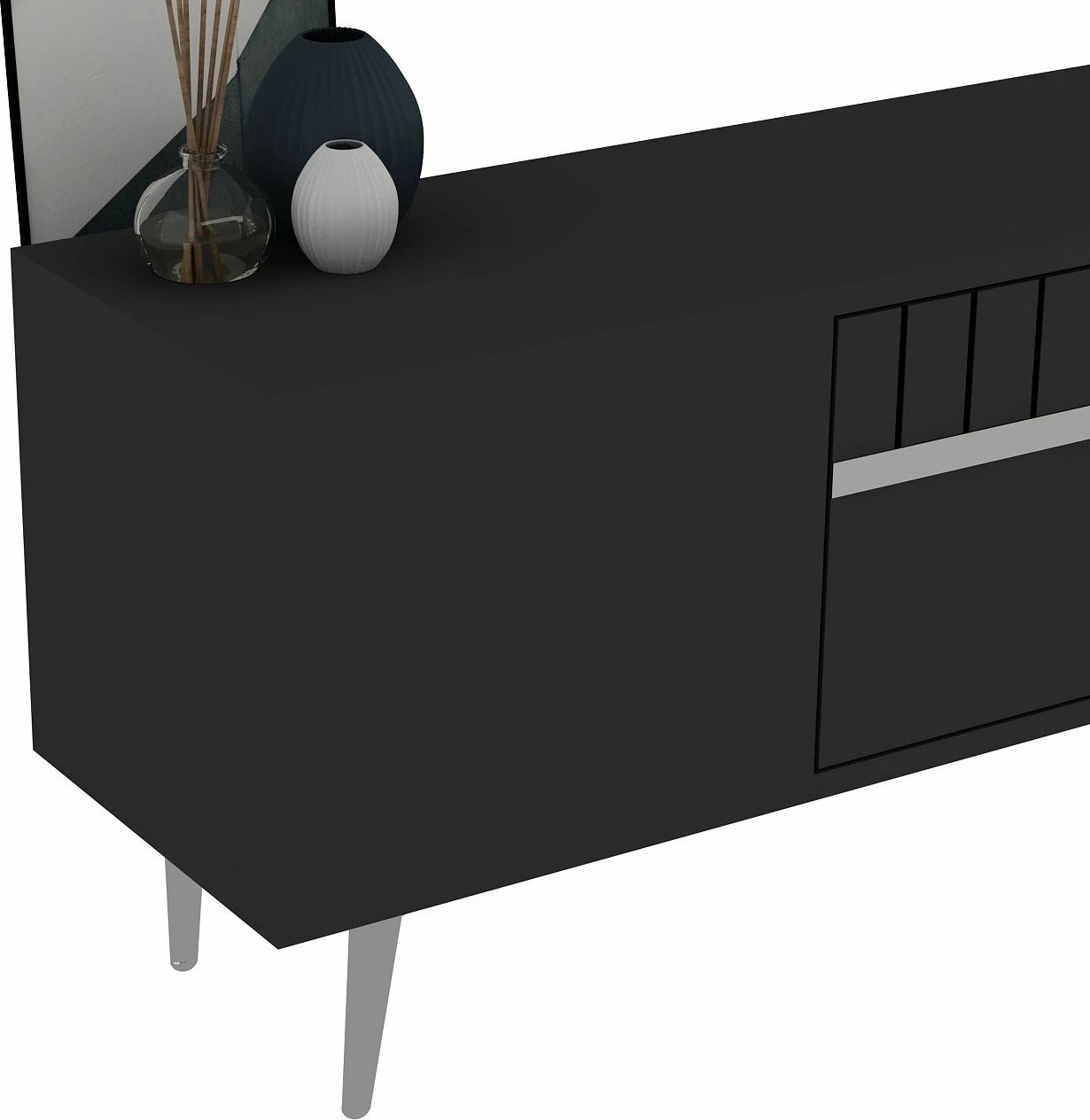 Komodë TV Skye Decor, anthracite, argjend, Dekolp1