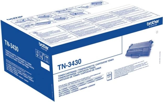 Toner Brother TN-3430 origjinal, rendiment 2,400–4,400 faqe, i zi
