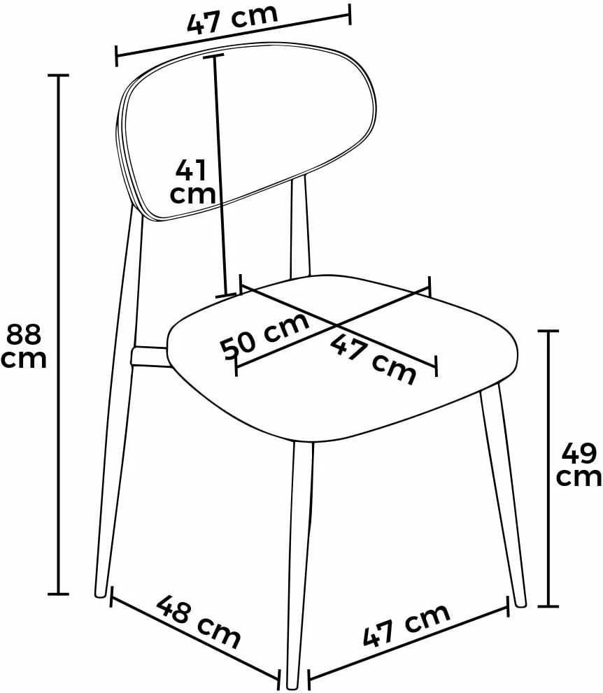 Set karrigash (6 copë), Skye Decor, ngjyrë krem, krom