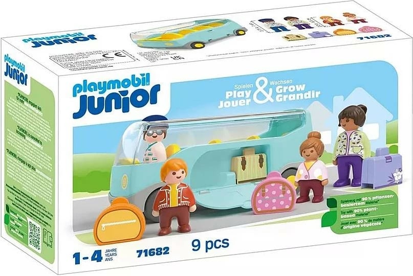 Set figurina Playmobil Junior 71682 Tour Bus, plastikë, 9 pjesë