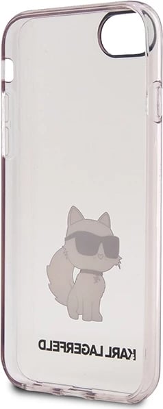 Mbështjellës Karl Lagerfeld KLHCI8HNCHTCP për iPhone 7/8/SE 2020/SE 2022, Choupette, Rozë