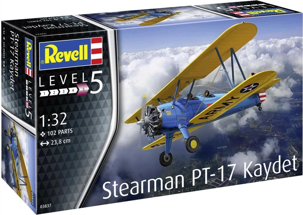 Model plastik Revell Stearman PT-17 Kaydet 1:32, 102 pjesë