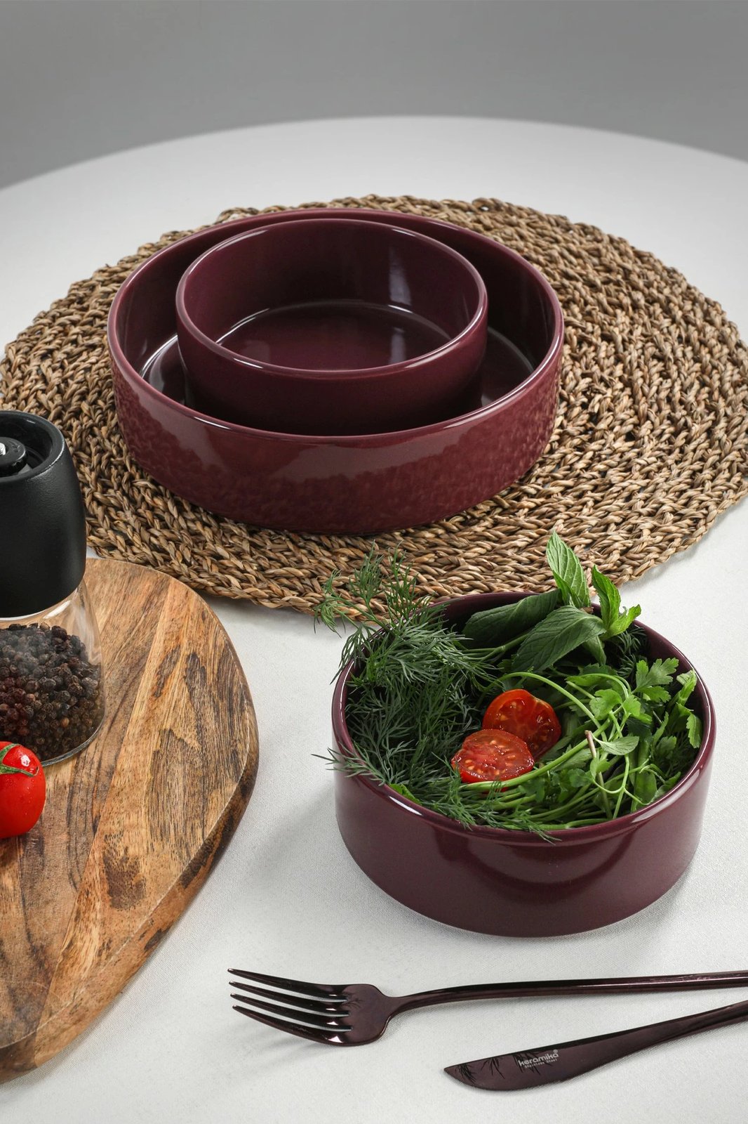 Set pjatash qeramike (3 copë), Hermia Concept, ST038003F573A000000MACD700