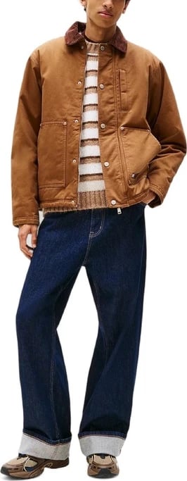 Jakne Tommy Hilfiger Jeans për meshkuj, kafe