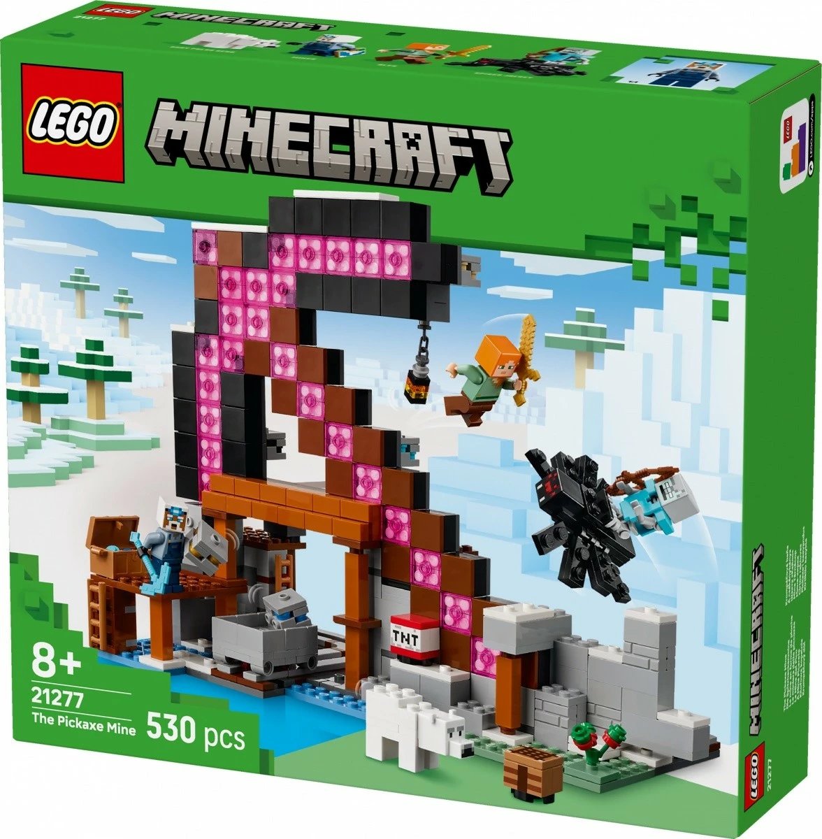 Set LEGO Minecraft 21277 The Pickaxe Mine, 530 pjesë