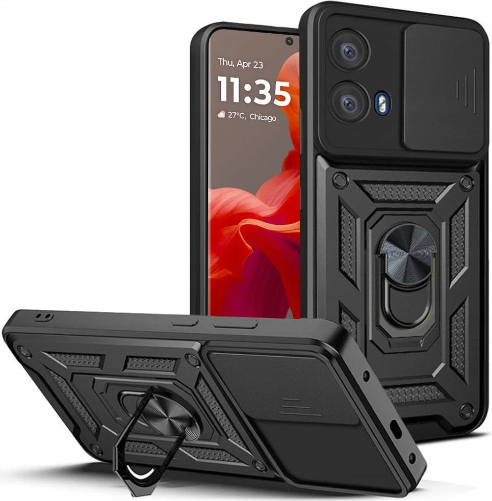 Mbështjellës Tech-Protect Camshield Pro për Motorola Moto G85 5G, i zi