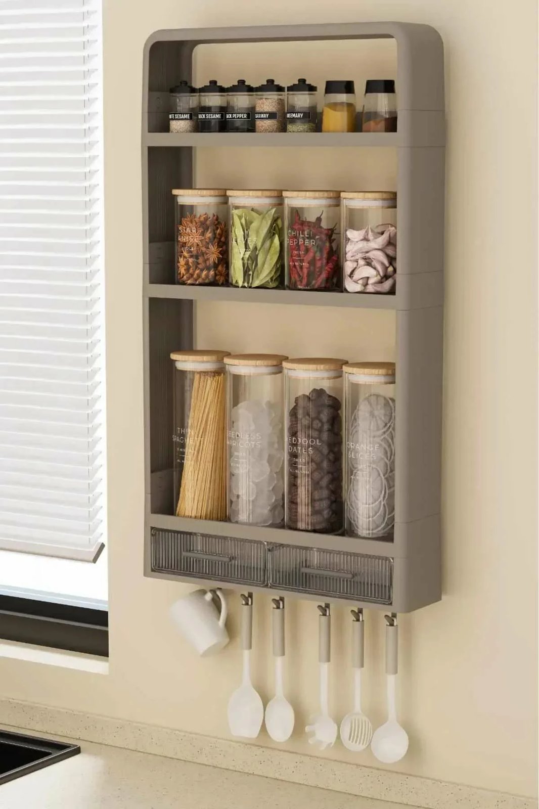 Raft multifunksional, ngjyrë kafe, Hermia Concept, MCH0011317