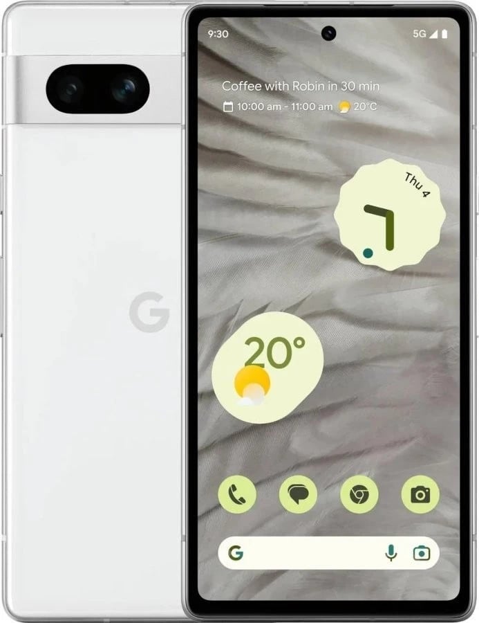 Celular Google Pixel 7a, 6.1", 8+128GB, 5G, i bardhë
