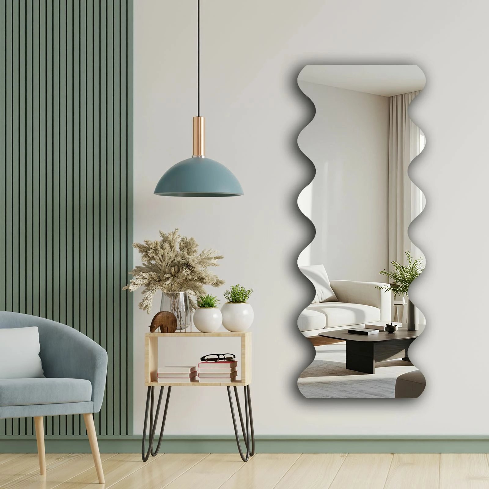 Pasqyrë dekorative Skye, shumëngjyrëshe, 52x135cm, 52135Ayna-006