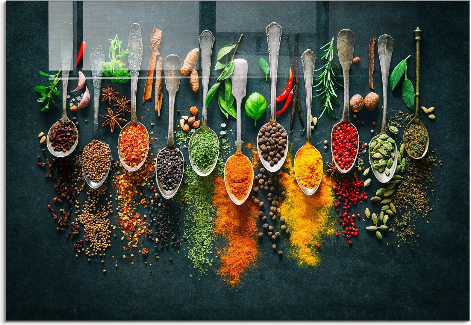 Pikturë dekorative prej xhami të temperuar, shumëngjyrëshe, Wallity 1092, 50x70cm