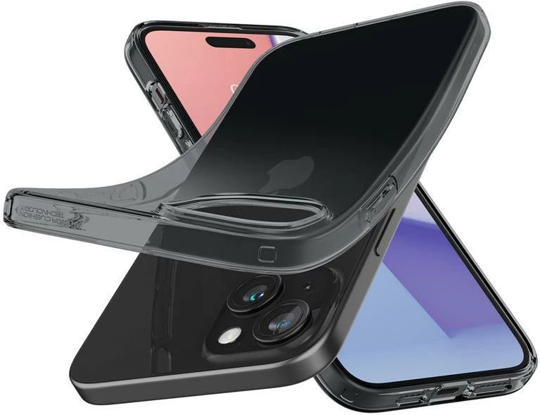 Mbështjellës Spigen Crystal Flex për iPhone 15 Plus, Gri-Transparent Mbështjellës Spigen Crystal Flex për iPhone 15 Plus, Gri-Transparent