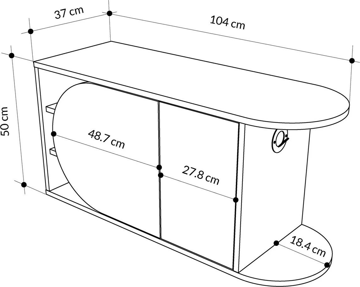 Dollap këpucësh me ulëse, Skye Decor, ngjyrë e bardhë dhe moka e çelët