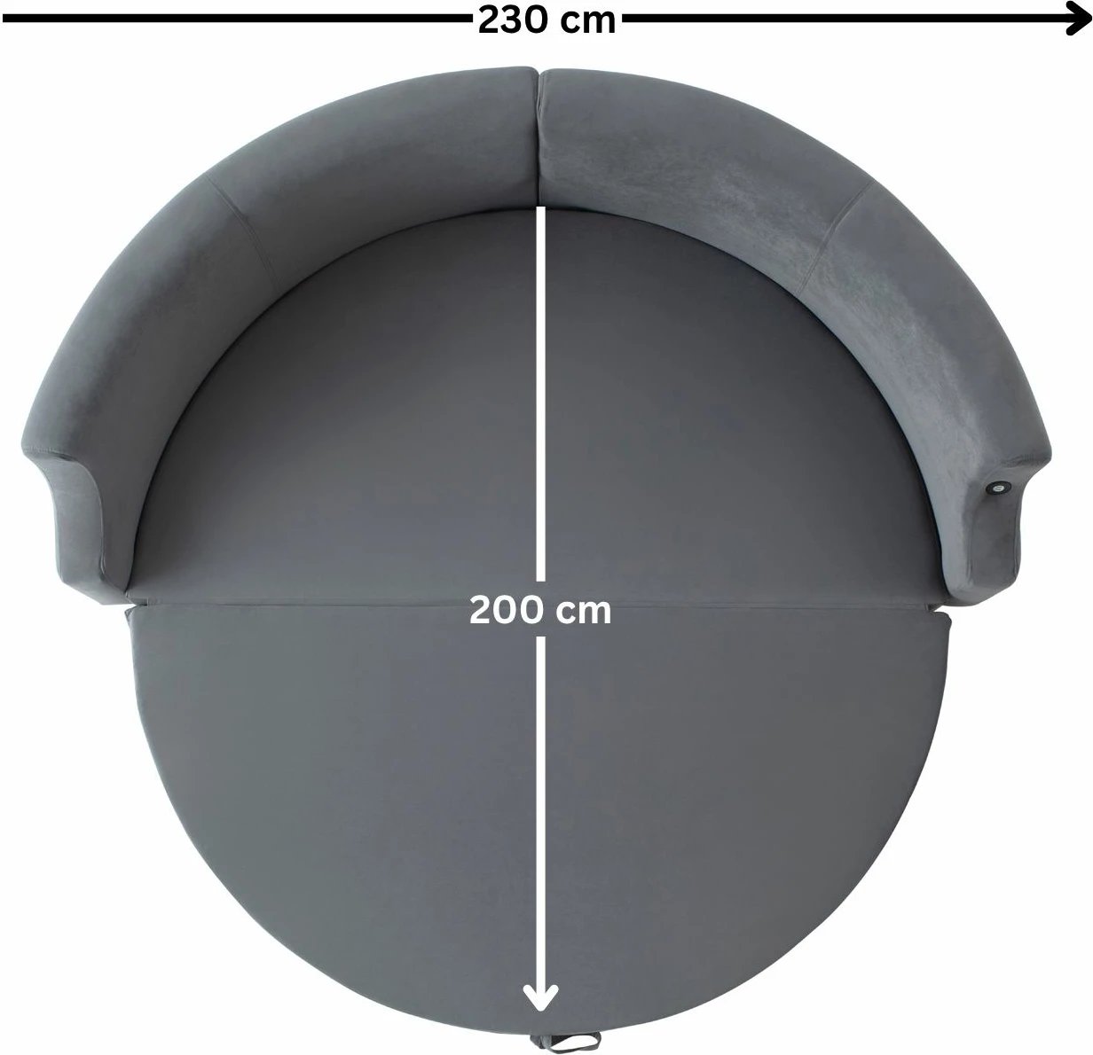 Divan-krevat 3 vendësh, Atelier del Sofa, ngjyrë antracit