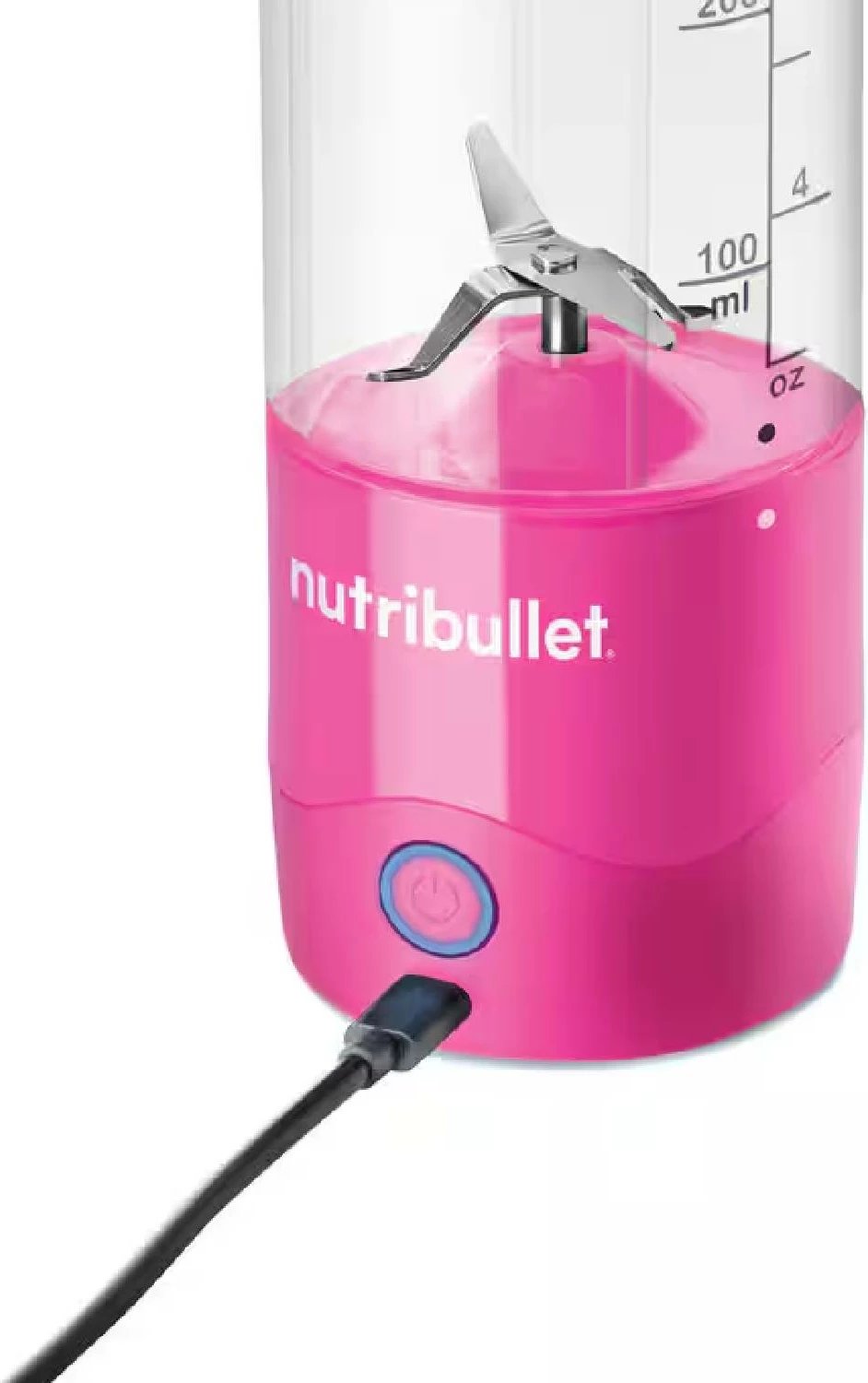 Blender portativ, NutriBullet, NBP003BP, bateri 2000 mAh, gotë 475 ml, rozë