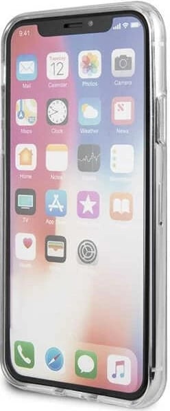 Mbështjellës Guess 4G Glitter për iPhone X/Xs, Ari
