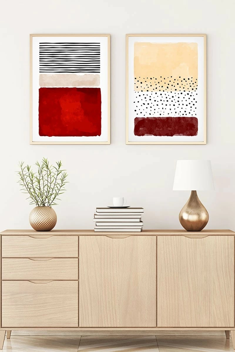 Pikturë dekorative me kornizë MDF (2 copë), Wallity, Huhu56, 70x50