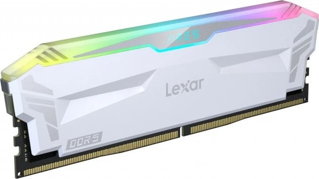 RAM Memorje Lexar ARES DDR5, 32GB (2x16GB), 6400MHz, RGB, Bardhë