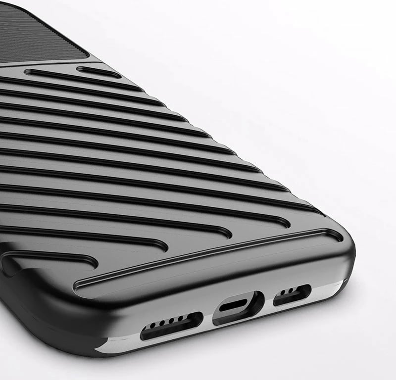 Mbështjellës Hurtel Thunder Case për iPhone 13 Pro Max, TPU, i zi