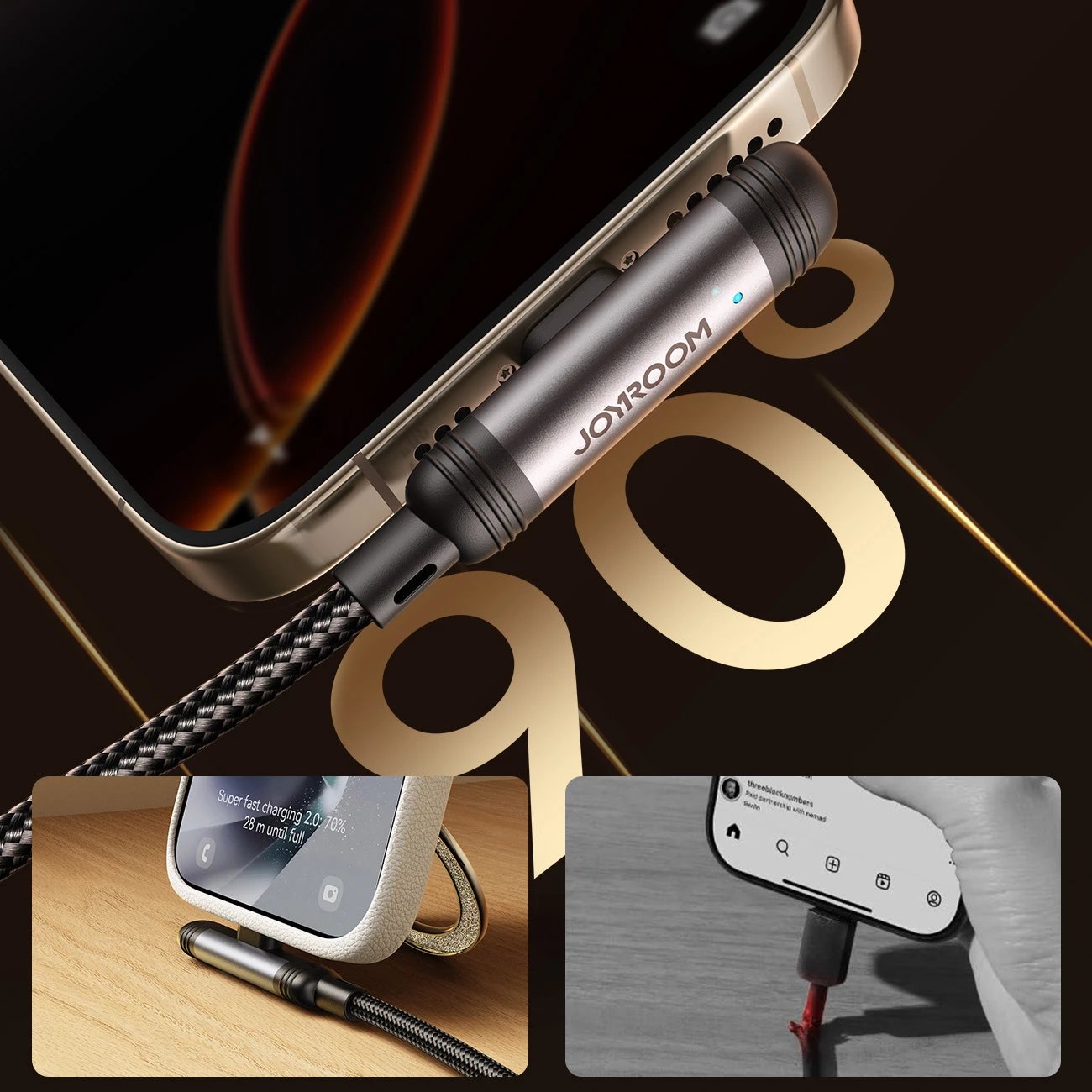 Kabllo Joyroom S-A56 EnjoyX Series USB-A në Lightning 1.2m, 3A, e zezë