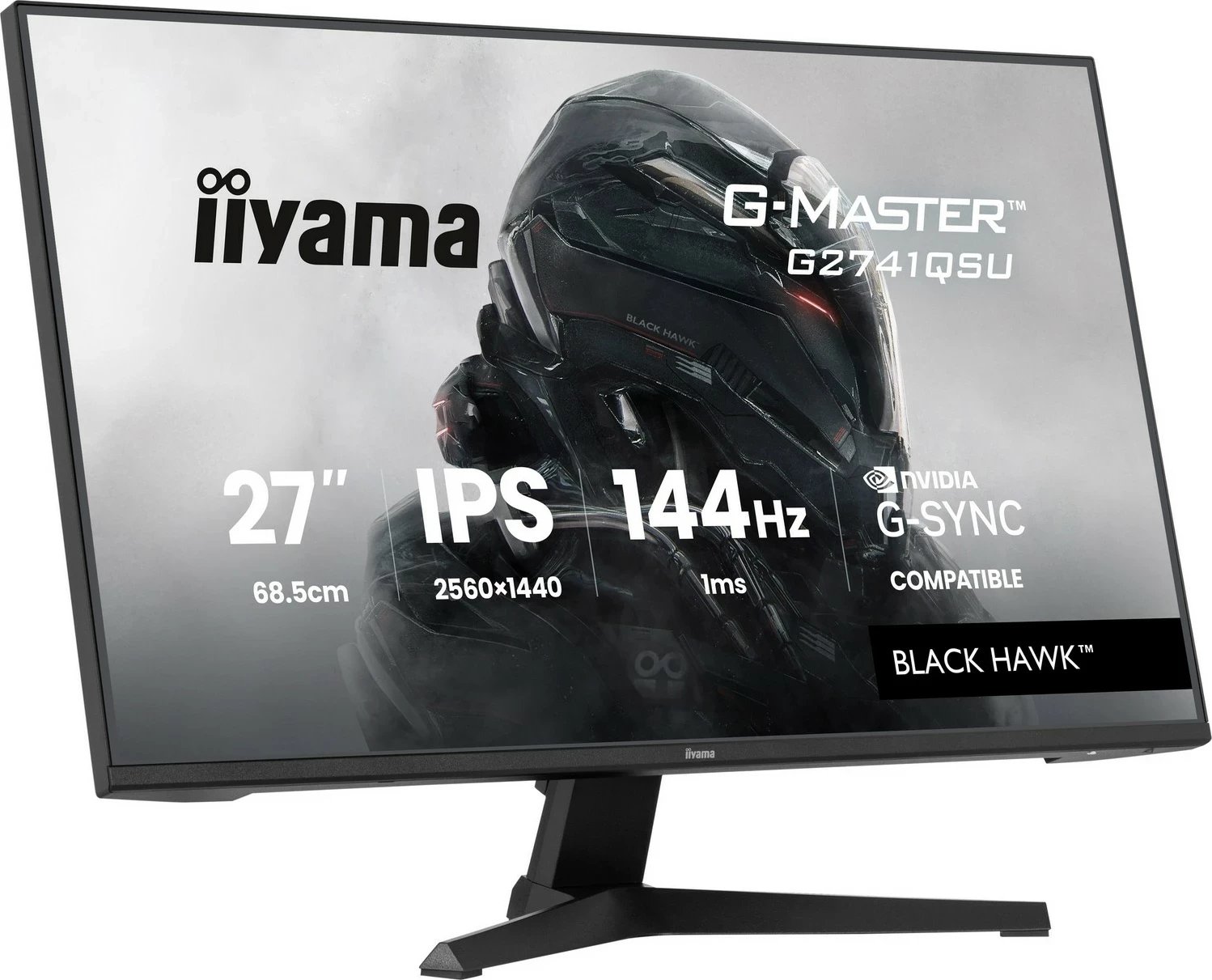 Monitor gaming iiyama G-Master G2741QSU-B1, 27 inch, QHD, 144Hz, IPS, zi