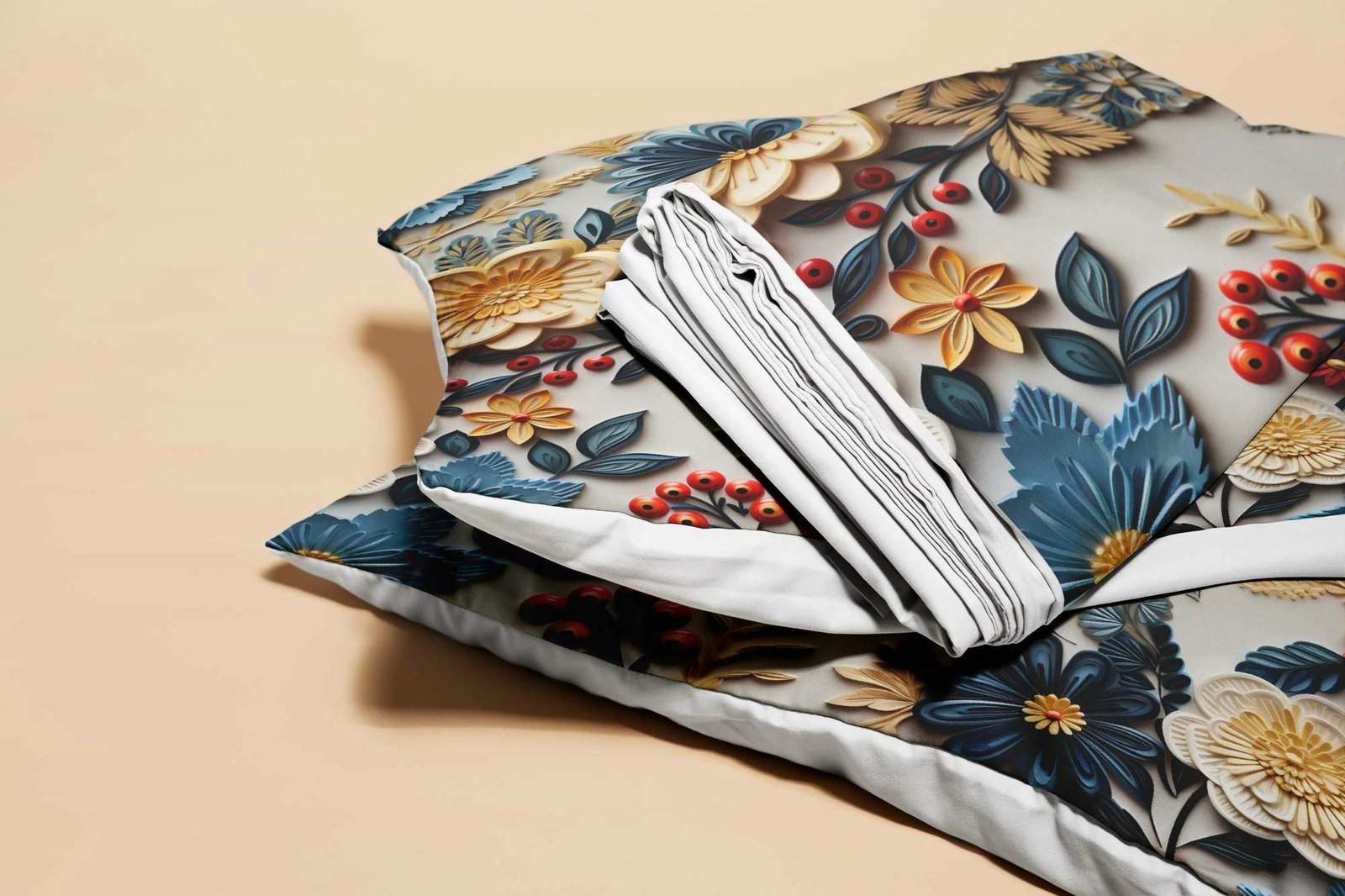 Set mbulesë për jorgan dopio, shumëngjyrëshe, L'essentiel, FLW_DVT25-24